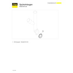 Viega Spülrohrbogen 8310.26 mit Lüfteranschluss, Länge 285mm, Kunststoff, schwarz... VIEGA-610883 4015211610883 (Abb. 1)