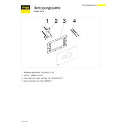 Viega Visign for Style 10 WC-Betätigungsplatte 8315.1, Kunststoff, Weiß-Alpin... VIEGA-596316 4015211596316 (Abb. 1)