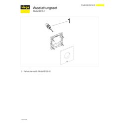 Viega Visign for Style Ausstattungsset 10 8315.2 für Urinal-Spülsystem, Kunststoff verchr... VIEGA-721763 4015211721763 (Abb. 1)