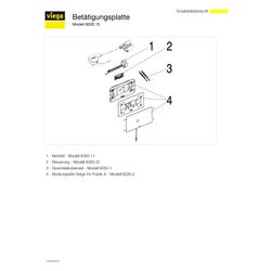 Viega Visign for Public 6 Betätigungsplatte 8326.15, Edelstahl gebürstet... VIEGA-699505 4015211699505 (Abb. 1)