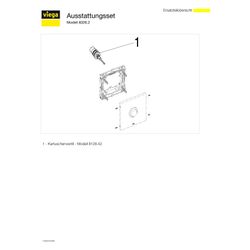Viega Visign for Public Ausstattungsset 8326.2 für Urinal-Spülsystem, Edelstahl gebürstet... VIEGA-721930 4015211721930 (Abb. 1)
