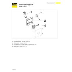 Viega Visign for Public Ausstattungsset 8326.55 für Urinal-Spülsystem, Edelstahl, Weiß-Al... VIEGA-735500 4015211735500 (Abb. 1)
