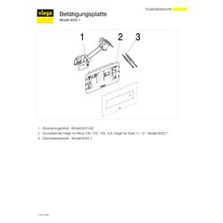 Viega Visign for Style 12 WC-Betätigungsplatte 8332.1, Kunststoff, Edelmatt... VIEGA-597276 4015211597276 (Abb. 1)