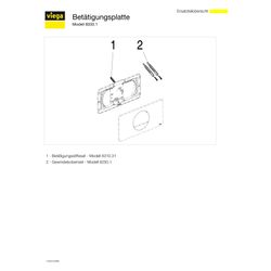 Viega Visign for Style 13 WC-Betätigungsplatte 8333.1, Kunststoff verchromt, Weiß-Alpin... VIEGA-654498 4015211654498 (Abb. 1)