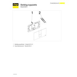Viega Visign for Style Betätigungsplatte 14 8334.1, Weiß-Alpin... VIEGA-654689 4015211654689 (Abb. 1)