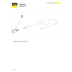 Viega Netzteil 8350.111 für Visign for More Urinal Infrarot Steuerung... VIEGA-633301 4015211633301 (Abb. 1)