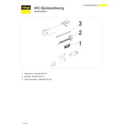 Viega WC-Spülauslösung 8350.31 elektronisch, 1-Mengen-Spültechnik mit Viega Hygiene und F... VIEGA-696139 4015211696139 (Abb. 1)