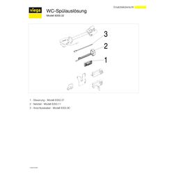 Viega WC-Spülauslösung 8350.32 elektronisch, 2-Mengen-Spültechnik mit Viega Hygiene und F... VIEGA-696146 4015211696146 (Abb. 1)