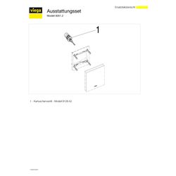 Viega Visign for More 100 Urinal Fertigbauset 8351.2, Metall/Glas/Aluminium, klar/Hellgra... VIEGA-599386 4015211599386 (Abb. 1)