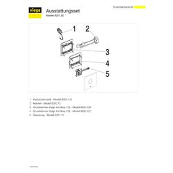 Viega Visign for More Ausstattungsset Metall/Glas 100 8351.65 für Urinal-Spülsystem, 230V... VIEGA-735616 4015211735616 (Abb. 1)