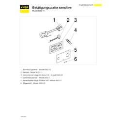 Viega Visign for More 100 sensitive WC-Betätigungsplatte 8352.11, 271 x 140mm, Glas, klar... VIEGA-622671 4015211622671 (Abb. 1)