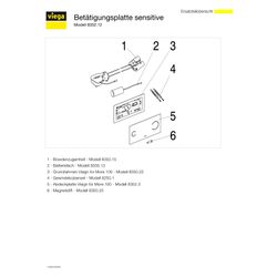 Viega Visign for More 100 sensitive WC-Betätigungsplatte 8352.12, 271 x 140mm, Parsol/Sch... VIEGA-630577 4015211630577 (Abb. 1)