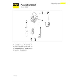 Viega Ausstattungsset Siphon-Sensortechnik 8352.2 für Urinal mit UP-Spülsystem... VIEGA-727925 4015211727925 (Abb. 1)