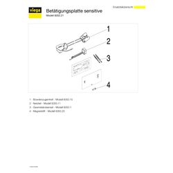 Viega Visign for Care WC-Betätigungsplatte 8352.21, Kunststoff, Weiß-Alpin... VIEGA-653828 4015211653828 (Abb. 1)