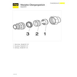 Viega Maxiplex Übergangsstück 9011, d. 63mm x R 2", Rotguss... VIEGA-274191 4015211274191 (Abb. 1)
