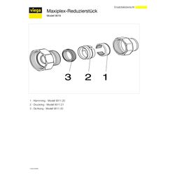 Viega Maxiplex Reduzierstück 9019, 40x32mm, Rotguss... VIEGA-280130 4015211280130 (Abb. 1)