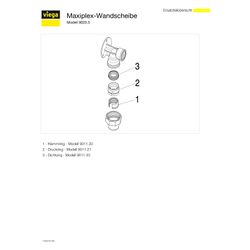 Viega Maxiplex Wandscheibe 9025.5, d. 25mm x Rp 3/4", Rotguss... VIEGA-277734 4015211277734 (Abb. 1)
