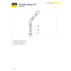 Viega Bogen 45 Grad Maxiplex 9026, d. 50mm, Rotguss... VIEGA-712785 4015211712785 (Abb. 1)