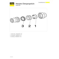 Viega Maxiplex Übergangsstück 9031, d. 50mm x Rp1 1/4", Rotguss... VIEGA-280895 4015211280895 (Abb. 1)