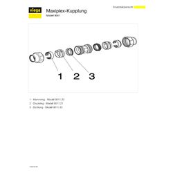 Viega Maxiplex Kupplung 9041, d. 32mm, Rotguss... VIEGA-275310 4015211275310 (Abb. 1)