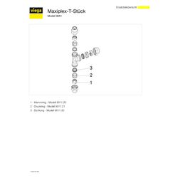 Viega Maxiplex T-Stück 9051, d. 40mm, Rotguss... VIEGA-276140 4015211276140 (Abb. 1)