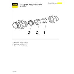Viega Anschlussstutzen Maxiplex 9093, d. 40mm, Rotguss... VIEGA-712846 4015211712846 (Abb. 1)