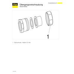 Viega Übergangsverschraubung 94330G flachdichtend, d. 28mm x Rp 1", Rotguss/Messing... VIEGA-119478 4015211119478 (Abb. 1)