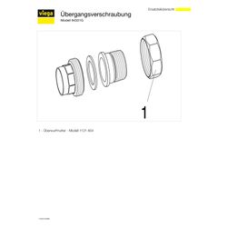 Viega Übergangsverschraubung 94331G flachdichtend, d. 22mm x R 3/4", Rotguss/Messing... VIEGA-112967 4015211112967 (Abb. 1)