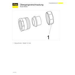 Viega Übergangsverschraubung 94340G konischdichtend, d. 42mm x Rp 1 1/2", Rotguss/Messing... VIEGA-115937 4015211115937 (Abb. 1)