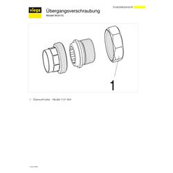 Viega Übergangsverschraubung 94341G konischdichtend, d. 28mm x R 1", Rotguss... VIEGA-103705 4015211103705 (Abb. 1)