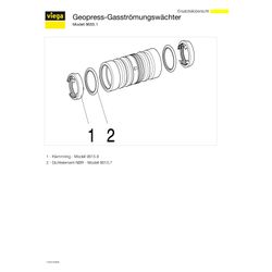 Viega Geopress Gasströmungswächter mit SC-Contur 9655.1 Typ C, d. 63 Betriebsdruck 25 mba... VIEGA-488901 4015211488901 (Abb. 1)