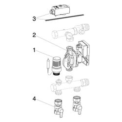 Viega Fonterra Verteilerregelstation 1254.2 mit Festwert, 14kW, G 1", Regelbereich 20 Gra... VIEGA-704896 4015211704896 (Abb. 1)