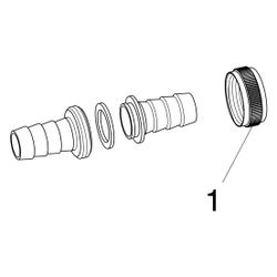 Viega Schlauchverschraubung 1821, flachdichtend, für ID-Schlauch 3/8", G 1/2", Messing... VIEGA-137533 4015211137533 (Abb. 1)