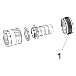 Viega Standrohrverschraubung 1841 in 3/8 Zoll x Rp1/2 Messing... VIEGA-145026 4015211145026 (Abb. 1)