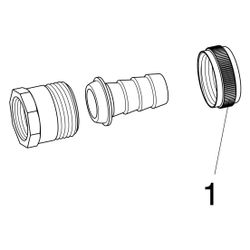 Viega Standrohrverschraubung 1842, konischdichtend, Rp 3/4" für ID-Schlauch Rp 3/4", Mutt... VIEGA-125646 4015211125646 (Abb. 1)