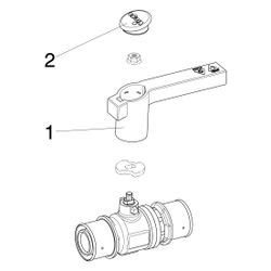 Viega Sanfix P Kugelhahn mit SC-Contur 2170, d. 25mm, Rotguss... VIEGA-587291 4015211587291 (Abb. 1)