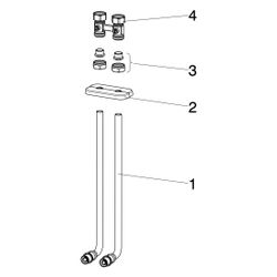 Viega Sanfix P Anschlussset mit SC-Contur 2175.15P, G 3/4" x 350x16mm, Messing matt-verni... VIEGA-440374 4015211440374 (Abb. 1)