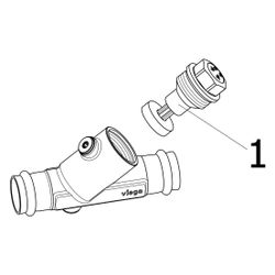Viega Easytop XL Rückflussverhinderer mit SC-Contur 2239.4, DN 20, d. 22mm, Rotguss... VIEGA-757540 4015211757540 (Abb. 1)