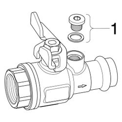 Viega Profipress G Gaskugelhahn mit SC-Contur 2671.3 mit Prüföffnung, Rp 3/4" x 22mm, Rot... VIEGA-587468 4015211587468 (Abb. 1)
