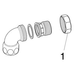 Viega Winkelverschraubung 90 Grad 3088 flachdichtend, R 1/2" x Rp 1/2", Rotguss... VIEGA-348663 4015211348663 (Abb. 1)