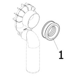 Viega Absaugeformstück 3233.8 für Urinal-​Becken, Ablauf senkrecht, Spülmenge 1-4l, d. 50... VIEGA-492458 4015211492458 (Abb. 1)