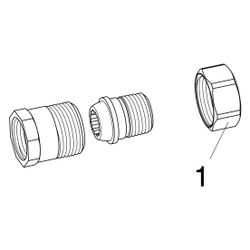 Viega Rohrverschraubung 3341 konischdichtend, R 3/4" x Rp 3/4", Rotguss... VIEGA-447014 4015211447014 (Abb. 1)