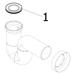 Viega Geruchverschluss 3741, d. 110mm, Kunststoff, Weiß... VIEGA-150419 4015211150419 (Abb. 1)