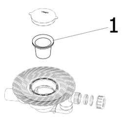 Viega Advantix Badablauf 4921.65, 40x50mm, Kunststoff, Grau... VIEGA-284619 4015211284619 (Abb. 1)