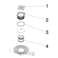 Viega Advantix Badablauf 4935.1, 40x50mm, Kunststoff, Grau... VIEGA-557119 4015211557119 (Abb. 1)