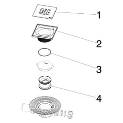 Viega Advantix Badablauf 4935.2, 40x50mm, Kunststoff, Grau... VIEGA-557140 4015211557140 (Abb. 1)