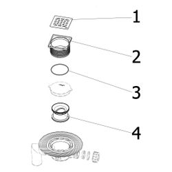 Viega Advantix Badablauf 4935.3, 40x50mm, Kunststoff, Grau... VIEGA-557126 4015211557126 (Abb. 1)