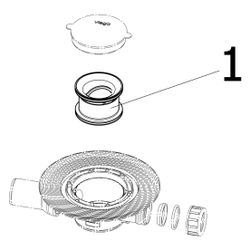Viega Advantix Badablauf 4935.6, d. 50mm, Kunststoff, Grau... VIEGA-485412 4015211485412 (Abb. 1)