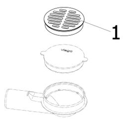 Viega Advantix Balkon-/Terrassenablauf 4941.5, DN 70, Kunststoff, Grau... VIEGA-144319 4015211144319 (Abb. 1)