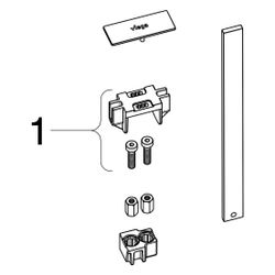 Viega Advantix Vario-Duschrinnen-Stegrostset SR4 4965.63, 200mm Edelstahl, Weiß... VIEGA-711863 4015211711863 (Abb. 1)